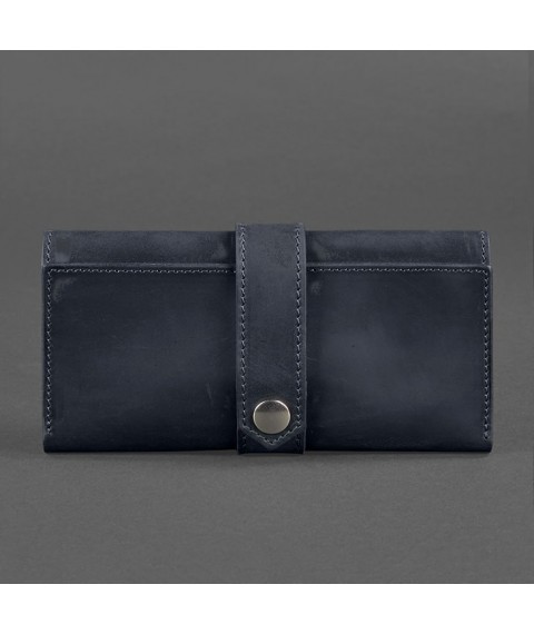 Leather wallet 3.0 blue Crazy Horse