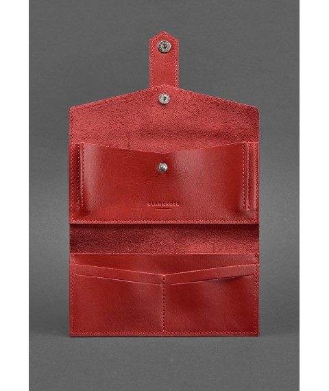 Leather women's wallet 3.0 red Krast