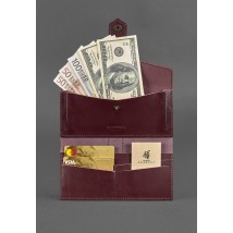 Leather women's wallet 3.0 burgundy Krast