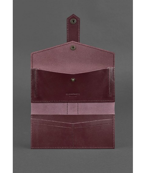 Leather women's wallet 3.0 burgundy Krast