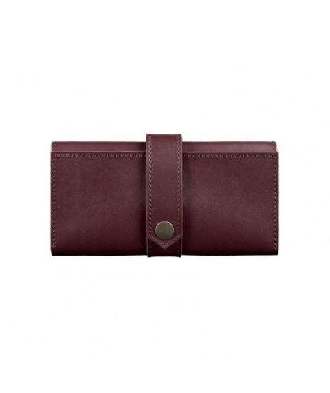 Leather women's wallet 3.0 burgundy Krast