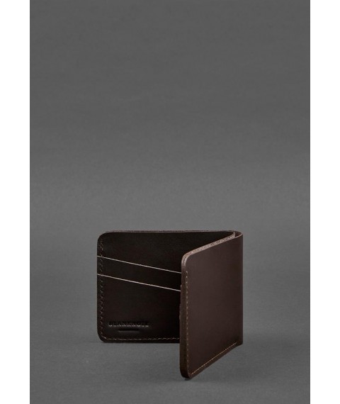 Чоловіче шкіряне портмоне 4.1 (4 кишені) коричневе