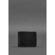 Чоловіче шкіряне портмоне 4.1 (4 кишені) чорне Карбон