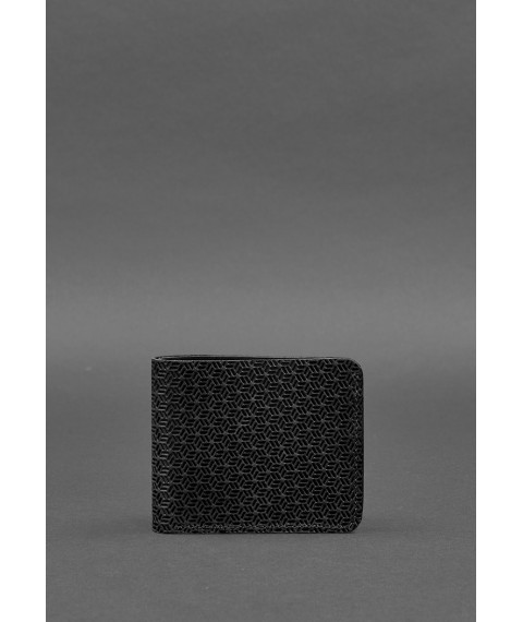 Men's leather wallet 4.1 (4 pockets) black Carbon