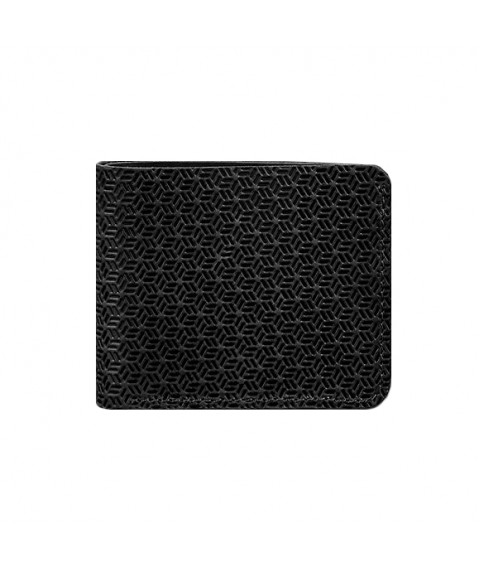 Men's leather wallet 4.1 (4 pockets) black Carbon