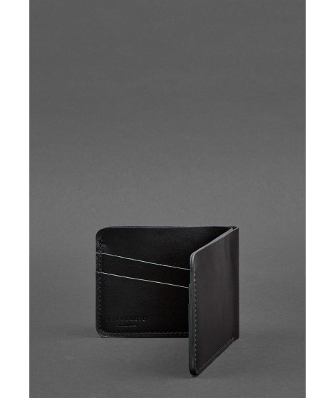 Мужское кожаное портмоне 4.1 (4 кармана) черное