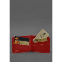 Leather wallet 4.1 (4 pockets) red