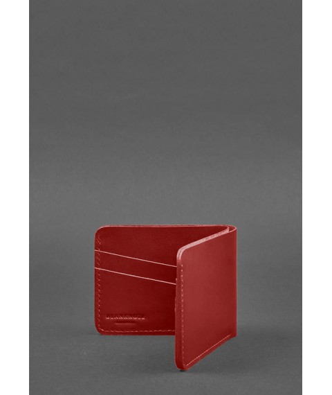 Leather wallet 4.1 (4 pockets) red