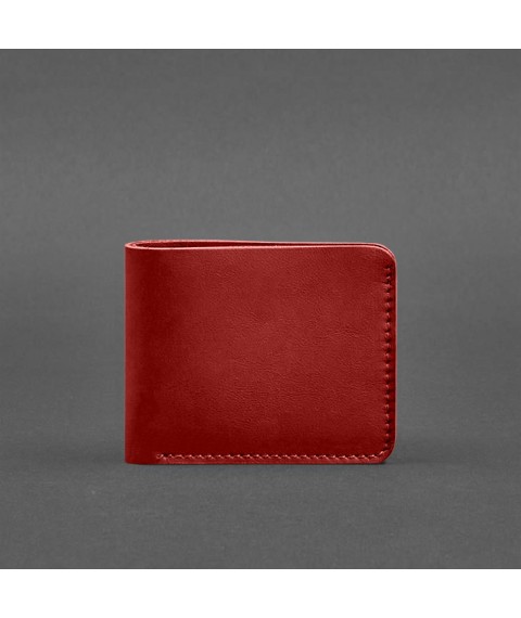 Leather wallet 4.1 (4 pockets) red