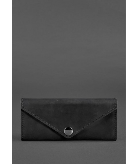 Women's leather wallet Kerry 1.0 black Crazy Horse