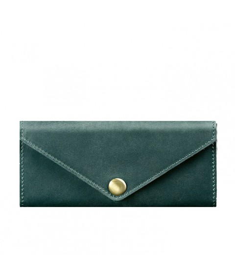 Women's leather wallet Kerry 1.0 green Crazy Horse