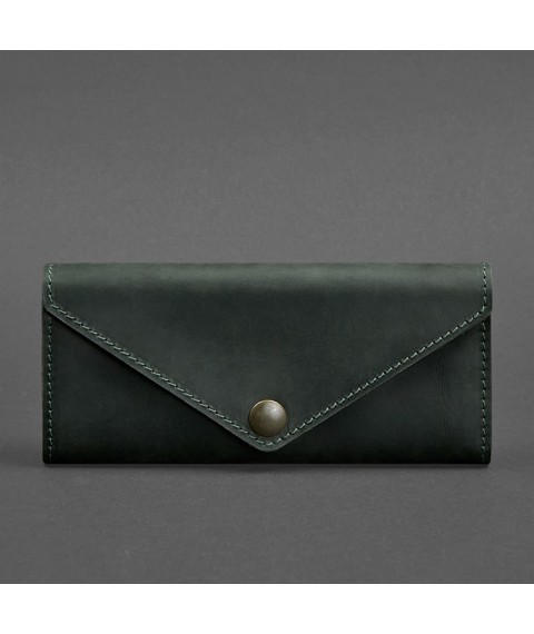 Women's leather wallet Kerry 1.0 green Crazy Horse