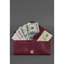 Women's leather wallet Kerry 1.0 burgundy Crazy Horse