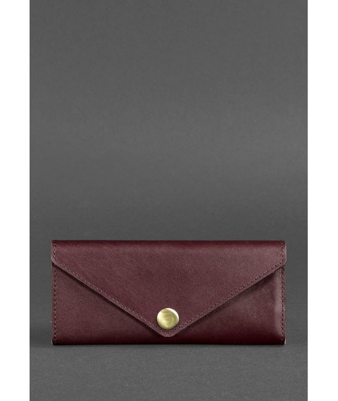 Жіночий шкіряний гаманець Керрі 1.0 бордовий краст