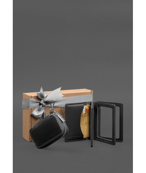 Set of leather accessories AUTO 2.0 Black
