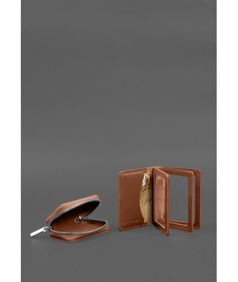 Set of leather accessories AUTO 2.0 Light brown