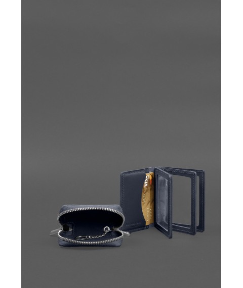 Set of leather accessories AUTO 2.0 Dark blue