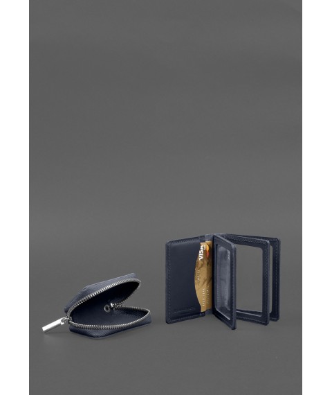 Set of leather accessories AUTO 2.0 Dark blue