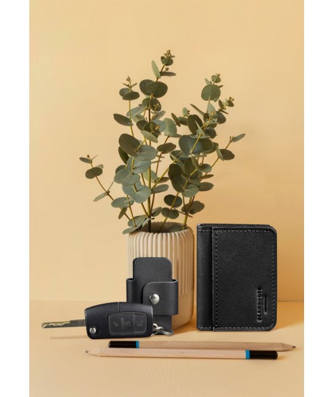 Set of leather accessories AUTO 1.0 black