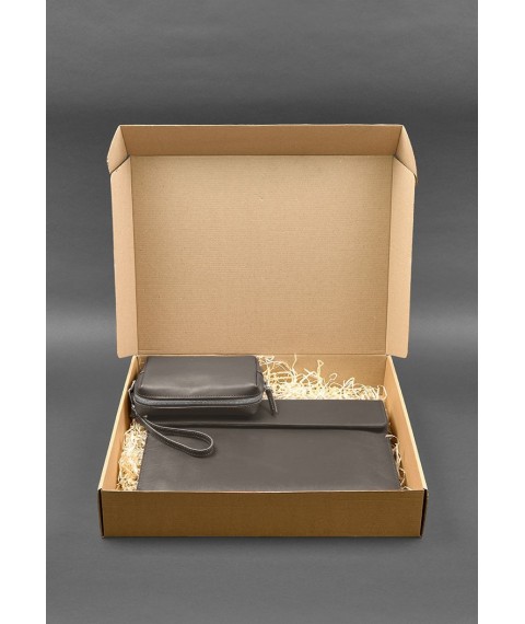 Leather set Mobile Universal dark beige