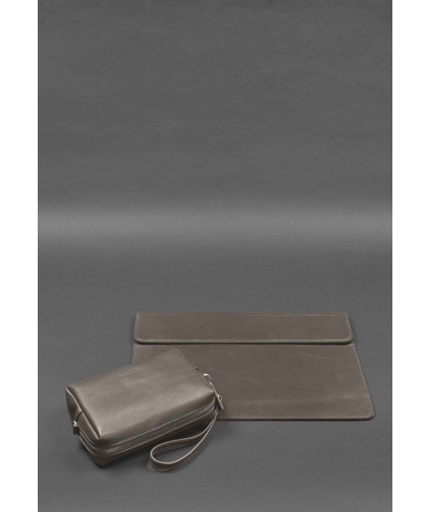 Leather set Mobile Universal dark beige