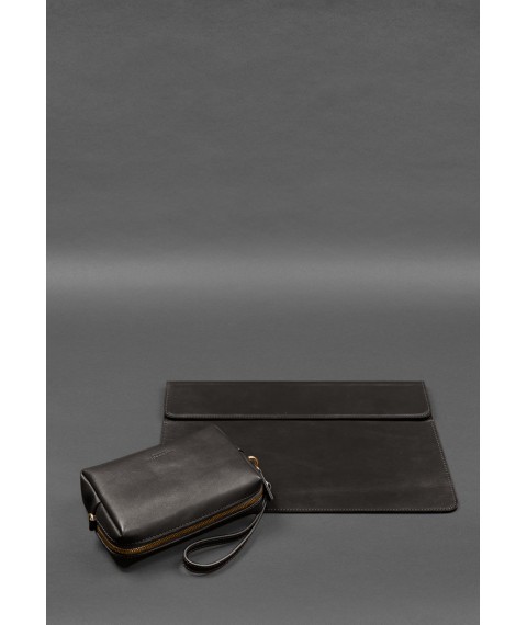 Leather set Mobile Universal dark brown