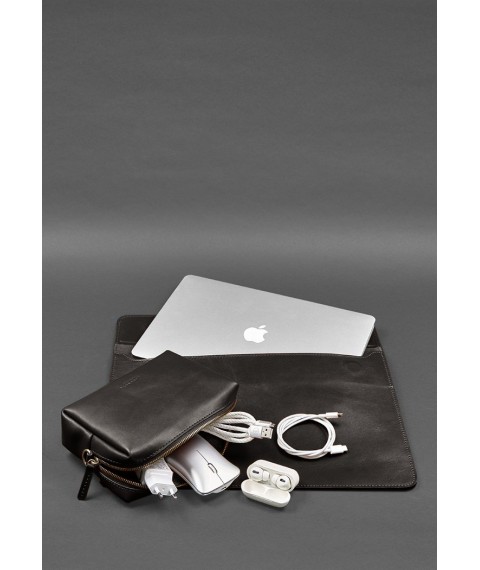 Leather set Mobile Universal dark brown