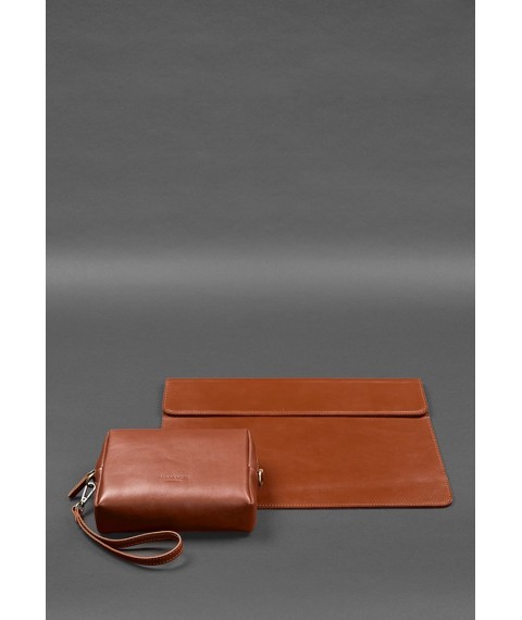 Leather set Mobile Universal light brown