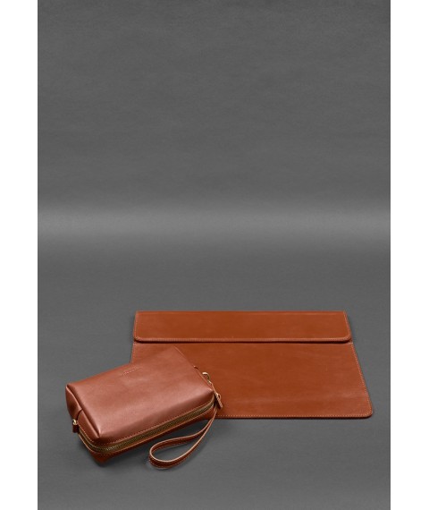 Leather set Mobile Universal light brown