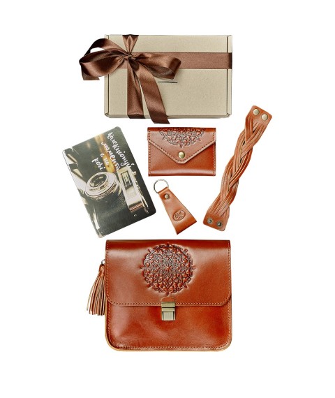 Women's gift set of leather accessories Budapest