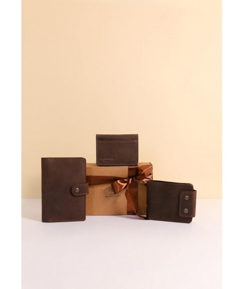 Мужской подарочный набор кожаных аксессуаров Лион