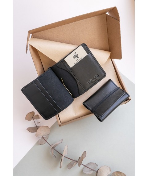 Men's leather accessories gift set San Francisco
