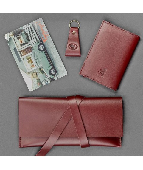 A set of leather accessories for the traveler Venice Crust