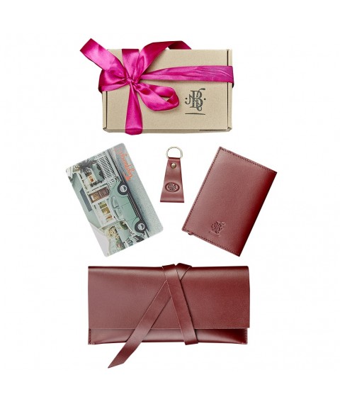 A set of leather accessories for the traveler Venice Crust