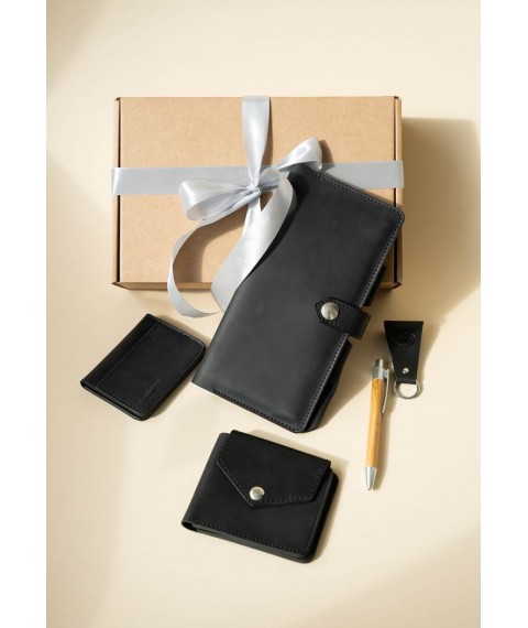 A set of leather accessories for the traveler Dublin (crazy horse leather)