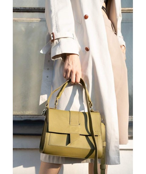 Women's leather bag Ester olive
