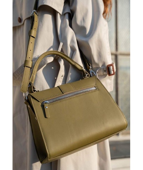 Women's leather bag Ester olive