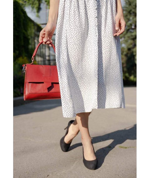 Women's leather bag Ester red