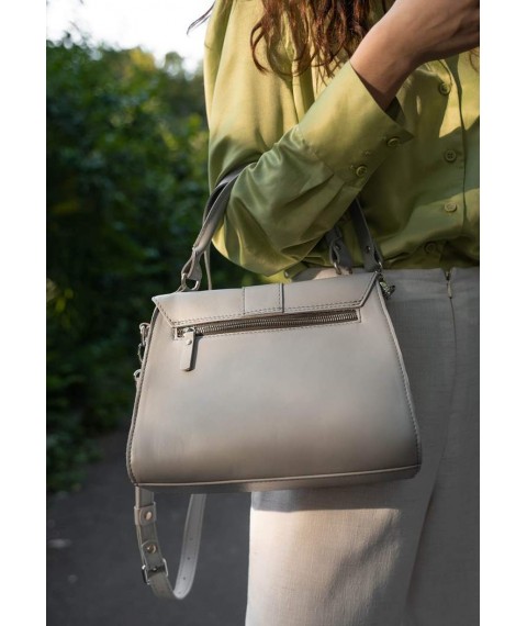 Women's leather bag Ester gray