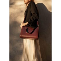 Women's leather bag Fancy burgundy crust