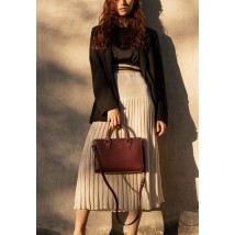 Women's leather bag Fancy burgundy crust