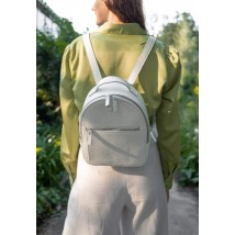 Leather backpack Groove S white