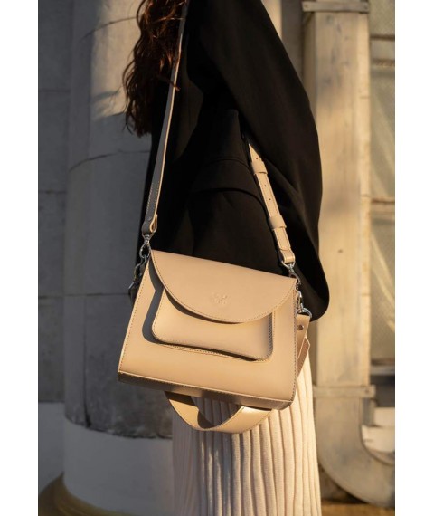 Women's leather bag Liv beige crust