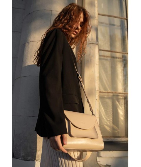 Women's leather bag Liv beige crust