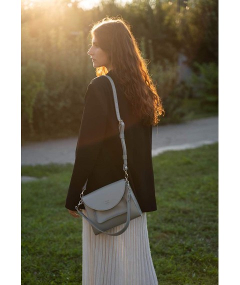 Women's leather bag Liv gray