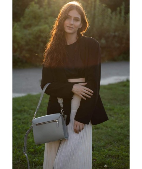 Women's leather bag Liv gray