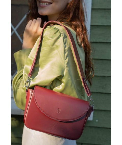 Women's leather bag Molly burgundy