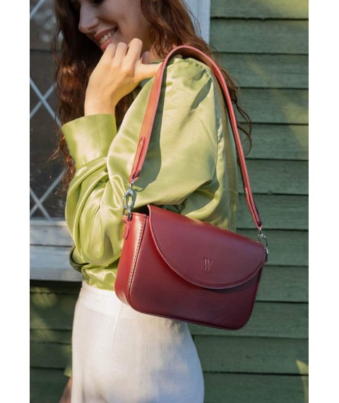 Women's leather bag Molly burgundy