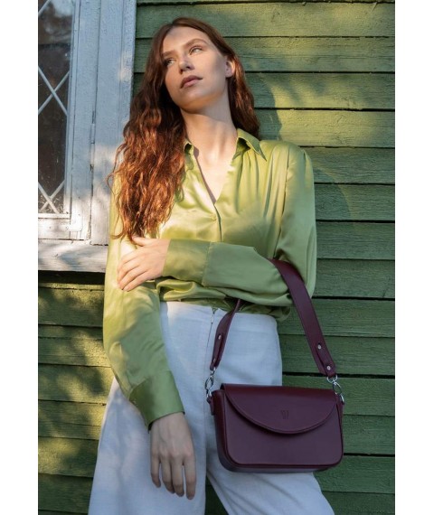 Women's leather bag Molly burgundy