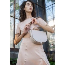 Women's leather bag Ruby L light beige
